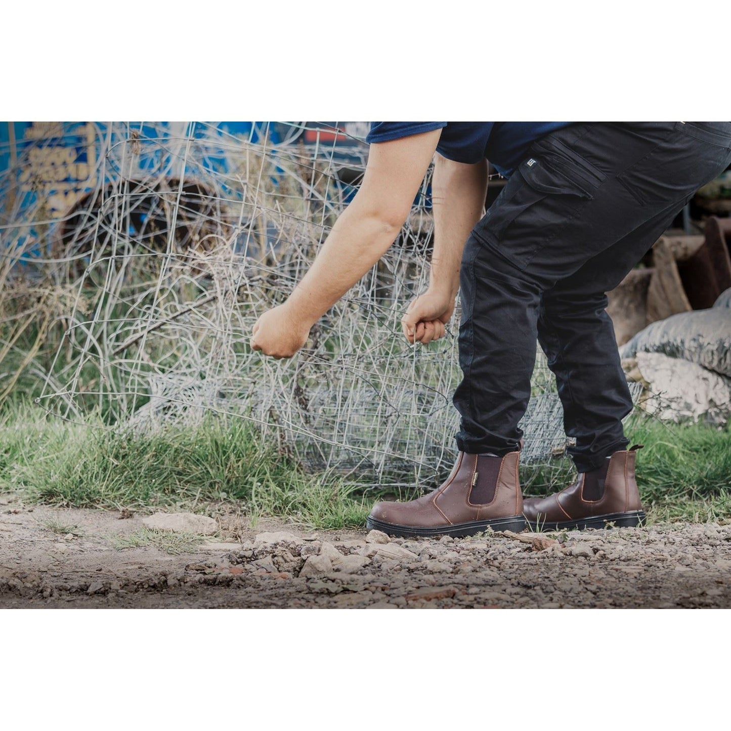 Amblers Safety FS128 Hardwearing Pull On Safety Dealer Boot in Brown