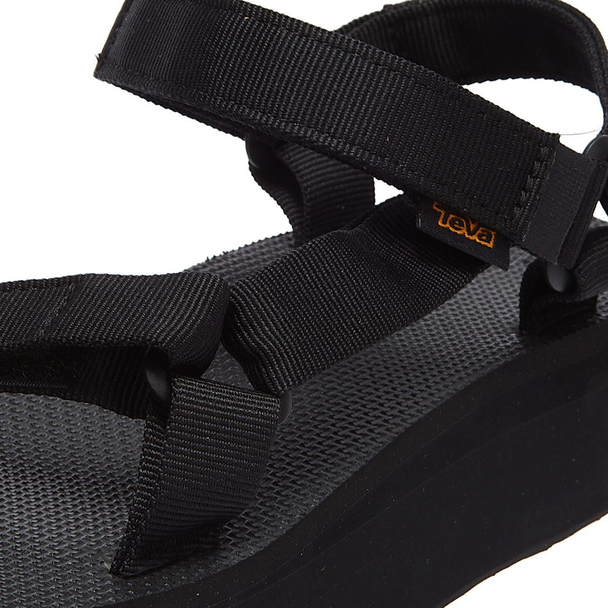 Teva Womens Black Flatform Universal Sandals