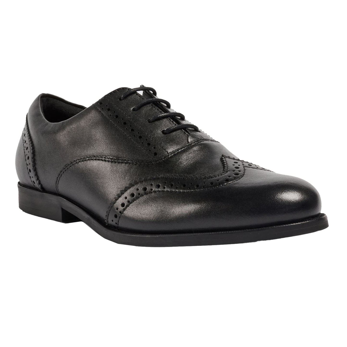 Pod Lee Smooth Leather Youth Black Loafers
