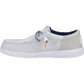 HEYDUDE Men's Wally Funk Open Mesh Shoe in White/White