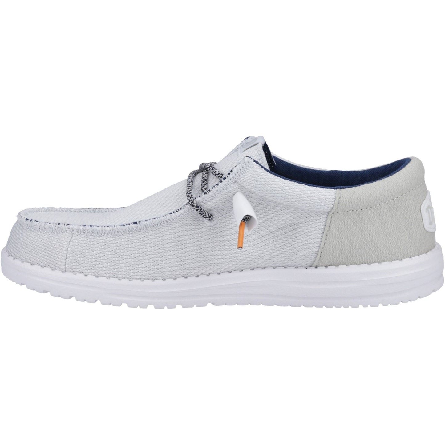 HEYDUDE Men's Wally Funk Open Mesh Shoe in White/White