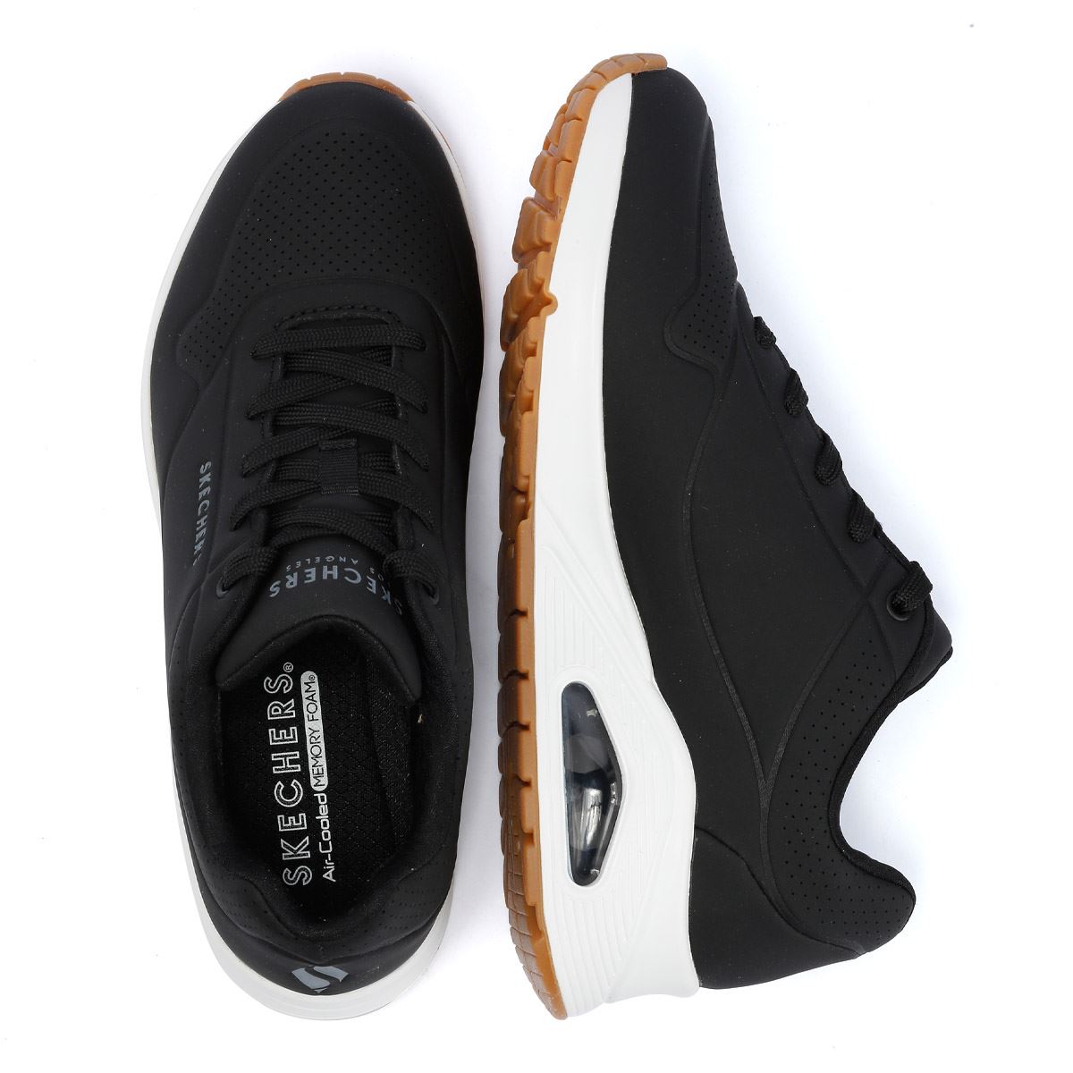 Skechers - 73690-BLACK WOMENS UNO BLACK/WHITE