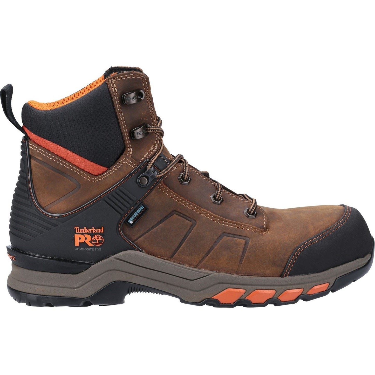 Timberland Pro Men's Hypercharge Composite Safety Toe Work Boot in Brown/Orange