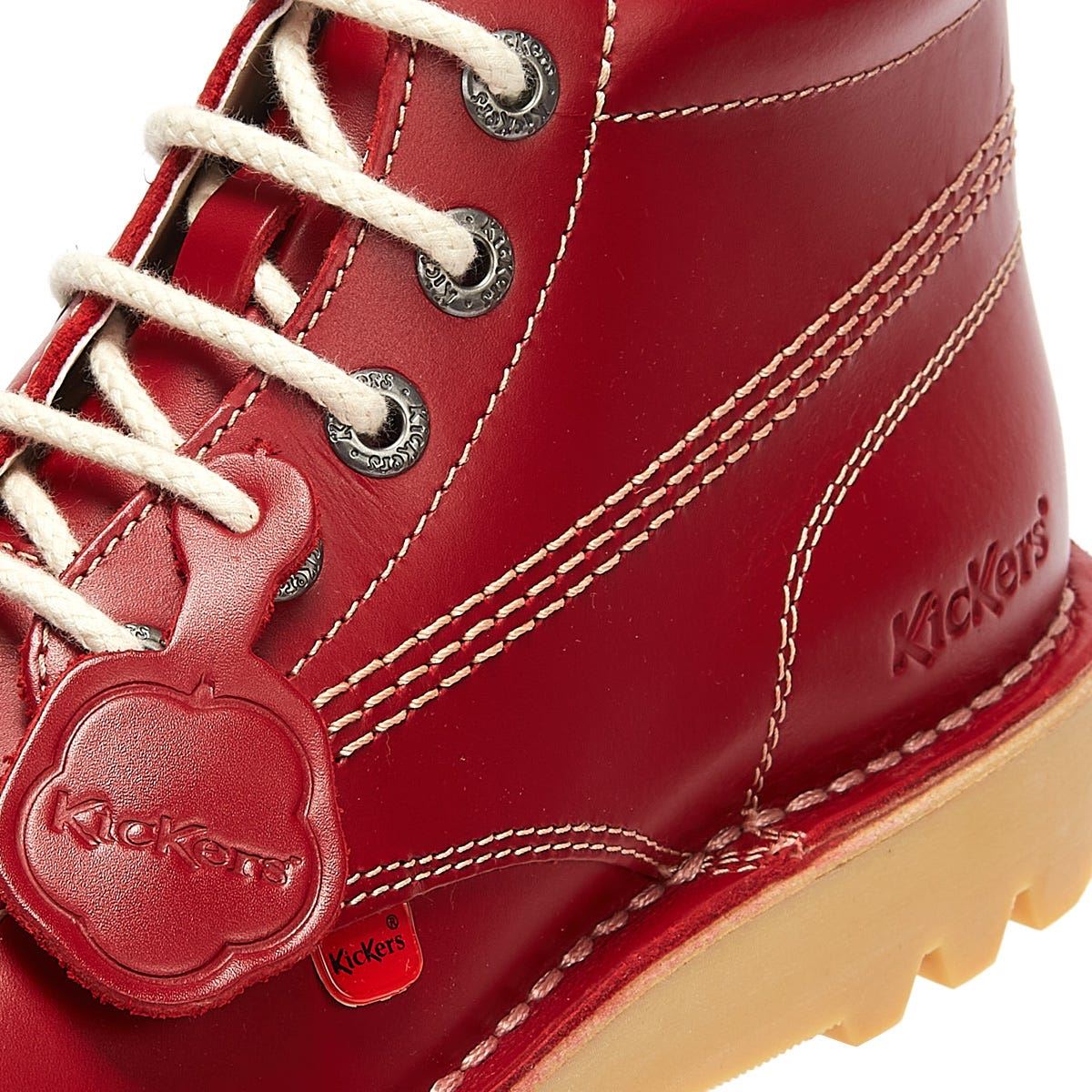 Kickers - 1-KF0000101RCO MENS KICK HI RED LEATHER