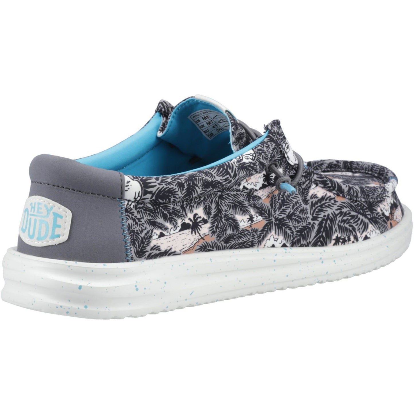 HEYDUDE Men's Wally H2O Tropical Shoe in Black Tropical