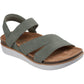 Skechers Lifted Comfort Polyurethane Women's Olive Sandals