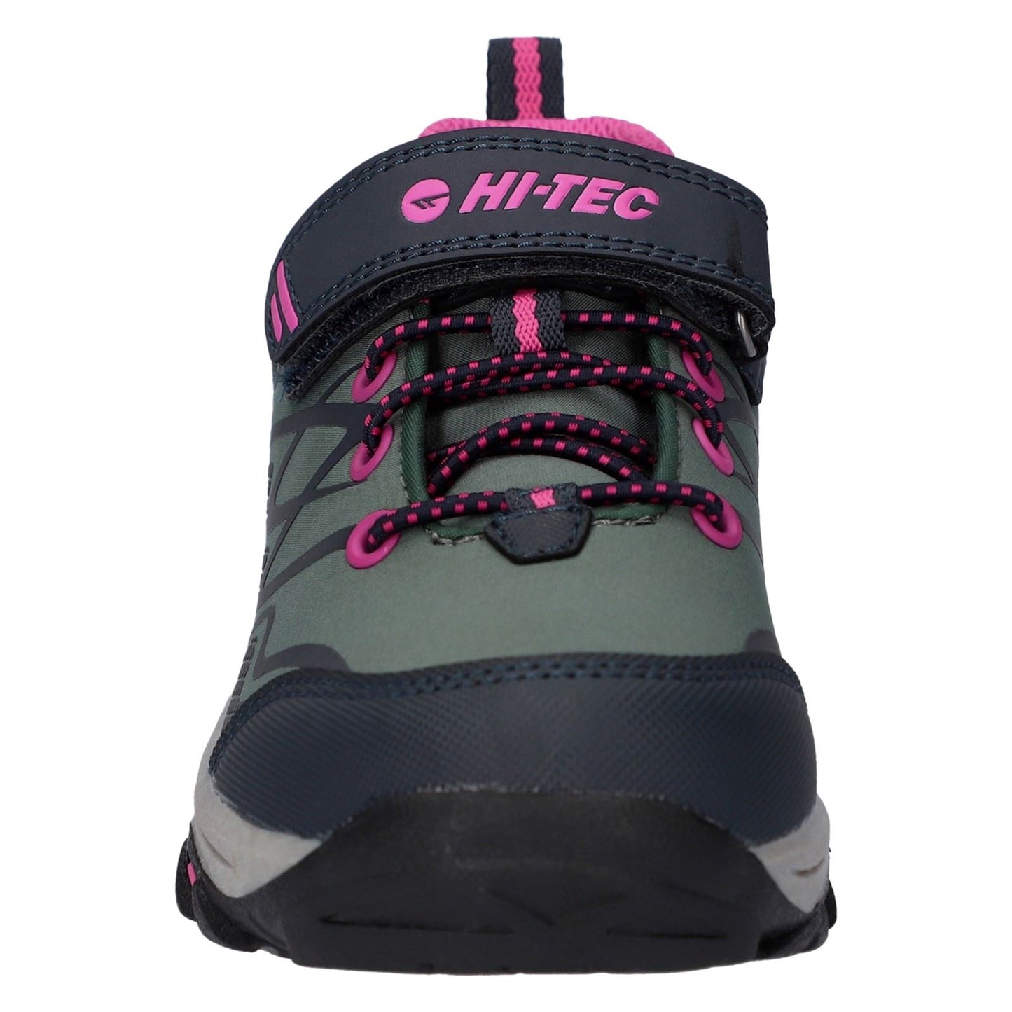 Hi-Tec Blackout Low Synthetic Soft Shell Junior Dark Forest/India Ink/Pink Hiking Boots