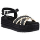 Hush Puppies Jemma Espadrille Polyurethane Women's Black Sandals
