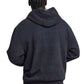 Ed Hardy Shadow Eagle Graphic Relaxed Zip Thru Men's Black Hoodie