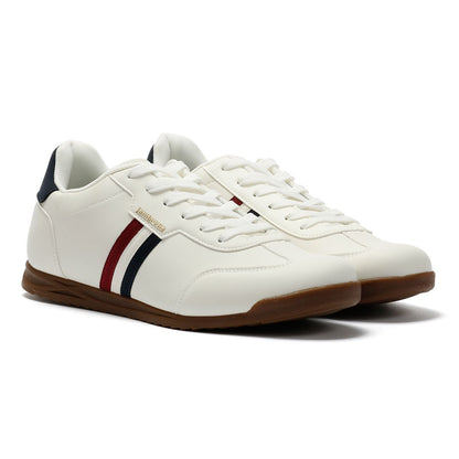 Lambretta Tackle Men's White/Navy Trainers