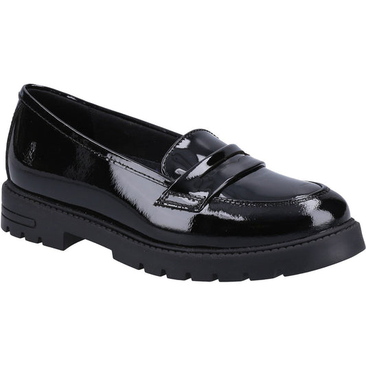 Hush Puppies Hazel Patent Leather Youth Black Loafers