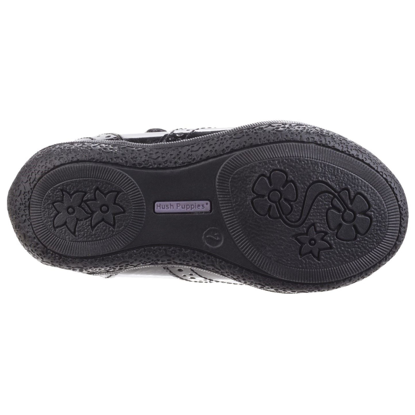 Hush Puppies Rina Junior Girls Black Patent Leather Shoes