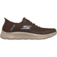 Skechers GO WALK Flex Hands Up Textile Men's CHOCOLATE Trainers