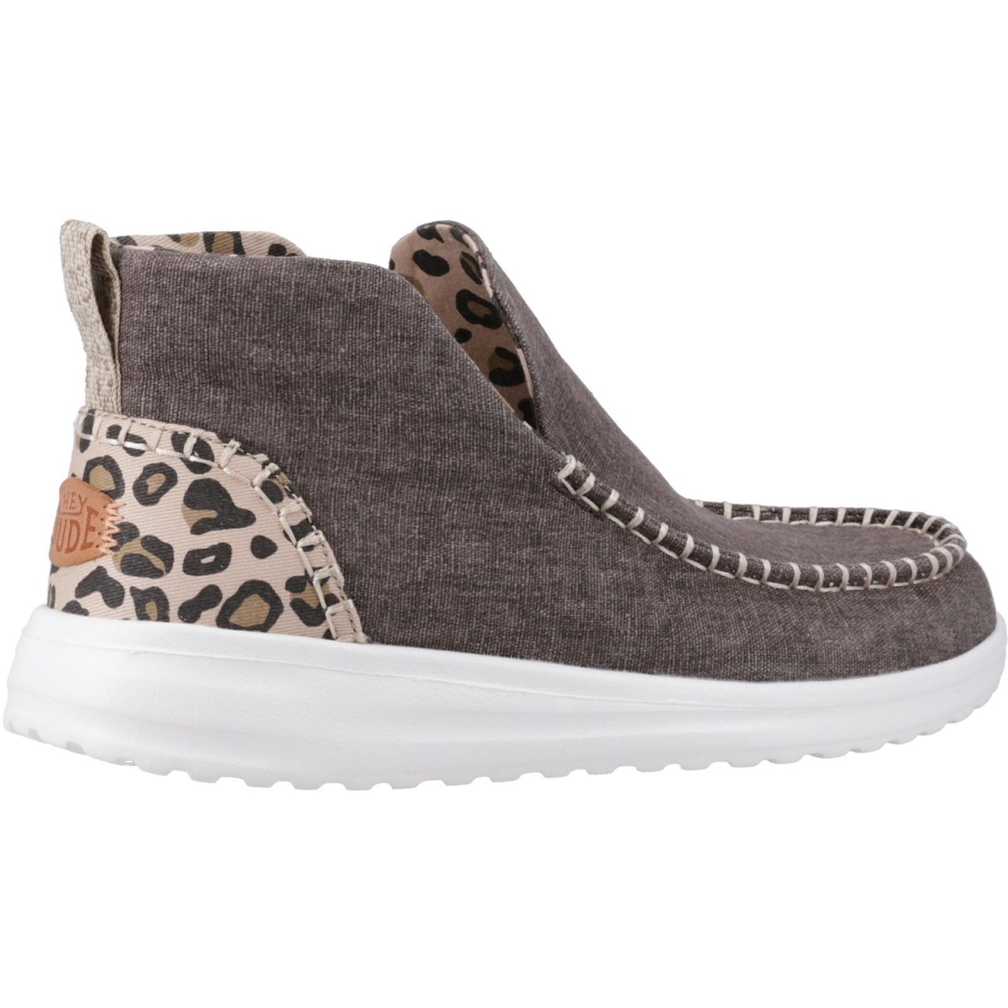 HEYDUDE Women's Denny Heavy Canvas Boot in Leopard