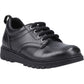Hush Puppies Keeley Leather Youth Black Lace-Up Shoes