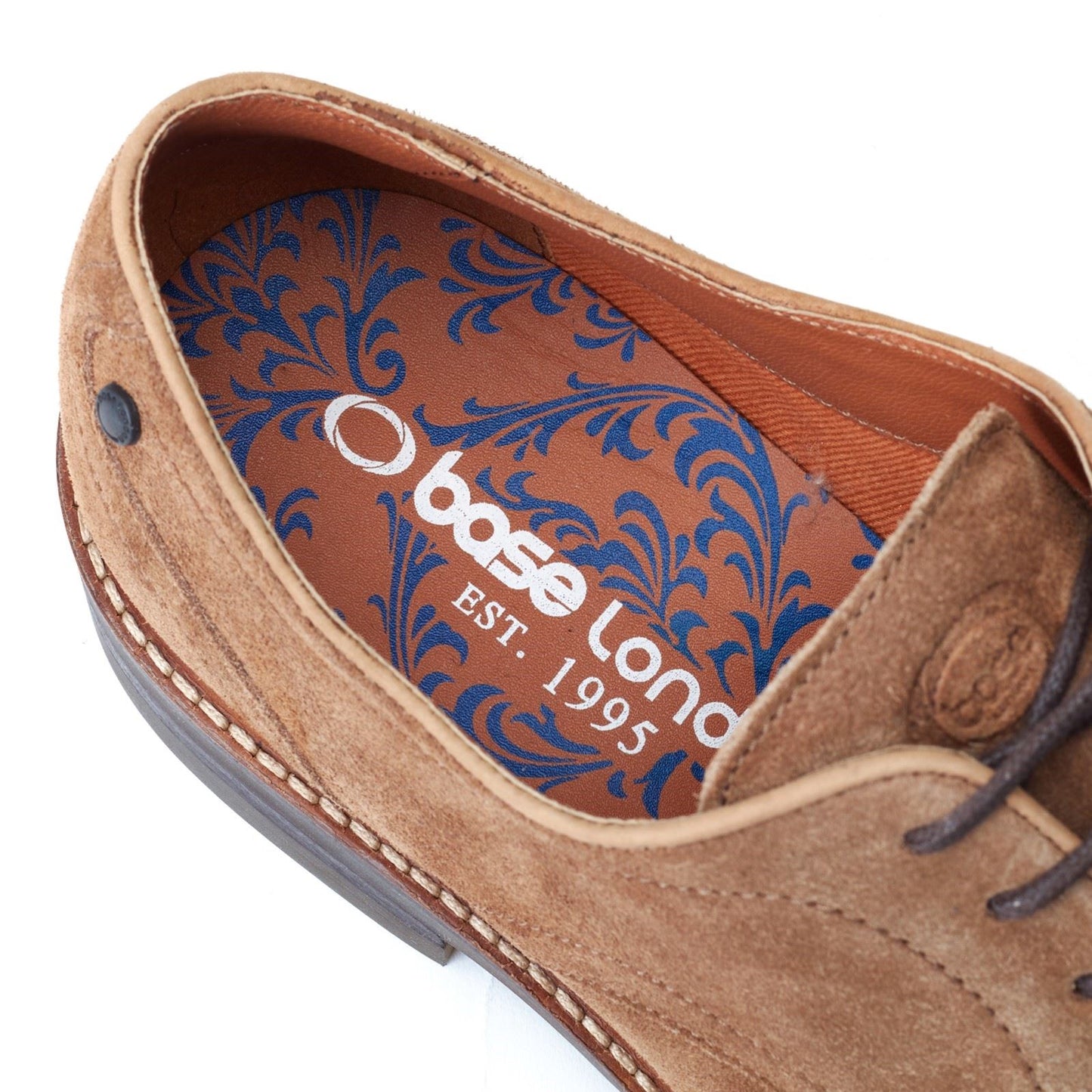 Base London Men's Mawley Derby Shoe in Ginger
