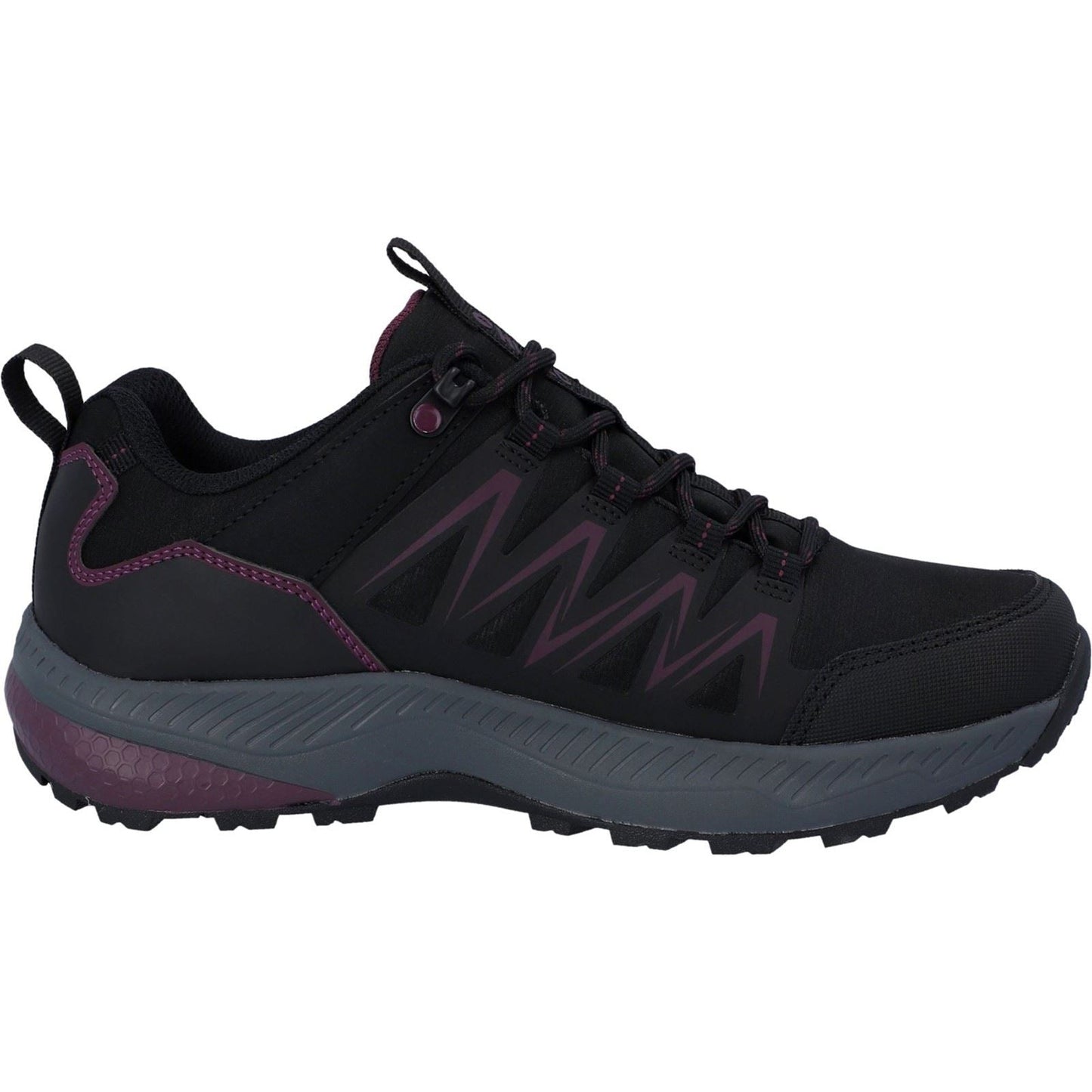 Hi-Tec Stealth Low Womens Polyester Women's Black/Purple Hiking Boots