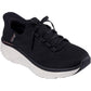 Skechers Women's D'Lux Walker 2.0 Thrill Movement Shoes in Black/Tan