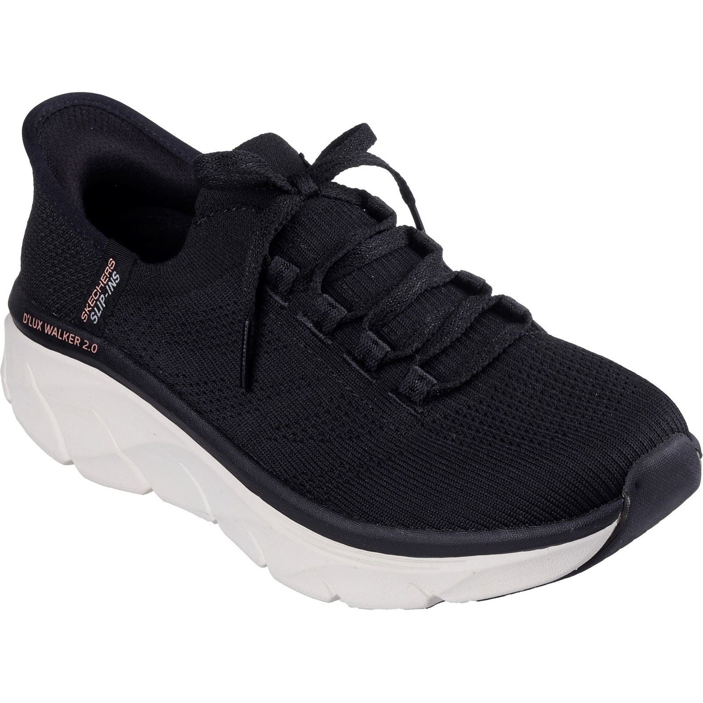 Skechers Women's D'Lux Walker 2.0 Thrill Movement Shoes in Black/Tan