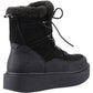 Hush Puppies Bronte Suede Women's Black Winter Mid Calf Boots
