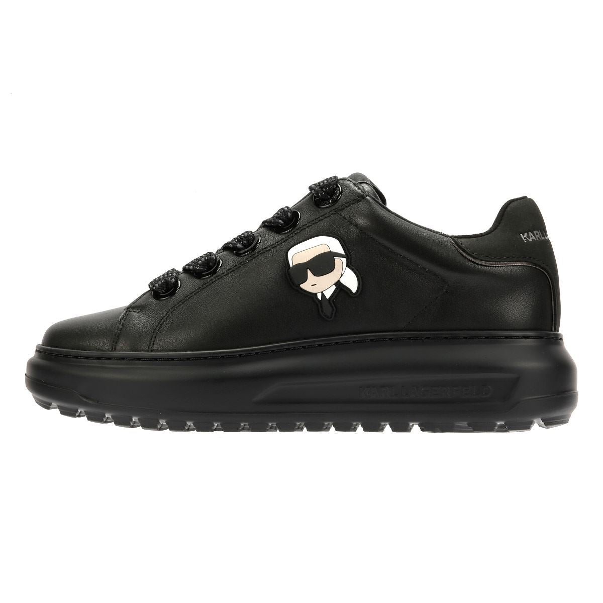 Karl Lagerfeld Kapri Lug Karl NFT Lo Lace Leather Women's Black Trainers