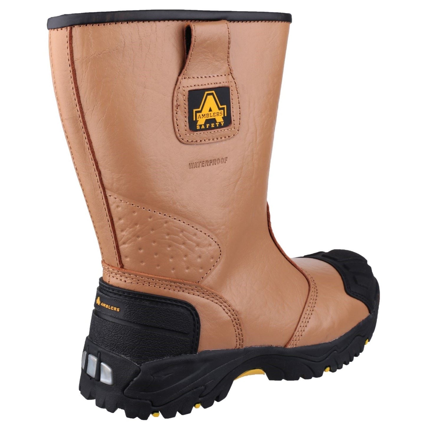 Amblers Safety Men's FS143 Waterproof pull on Safety Rigger Boot in Tan
