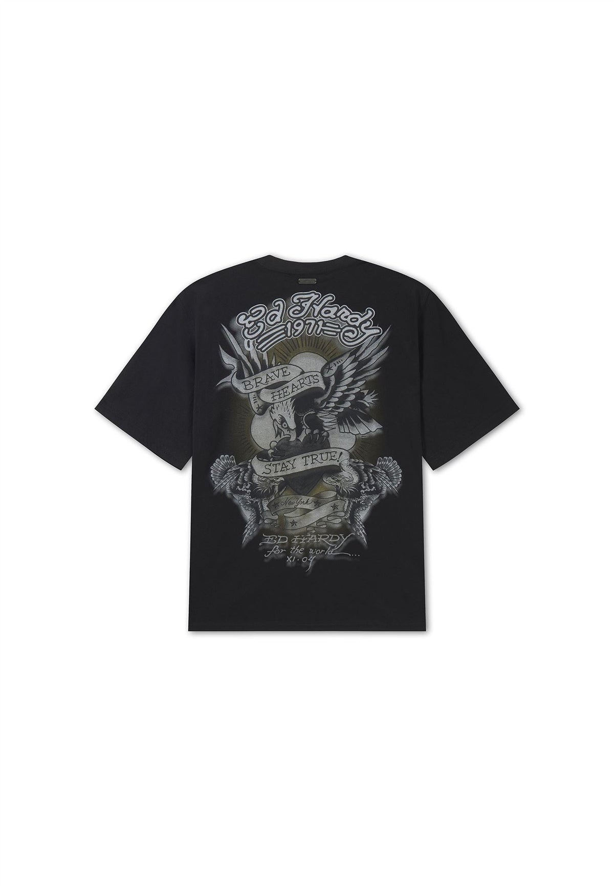 Ed Hardy Stay True Graphic Regular Men's Black T-Shirts