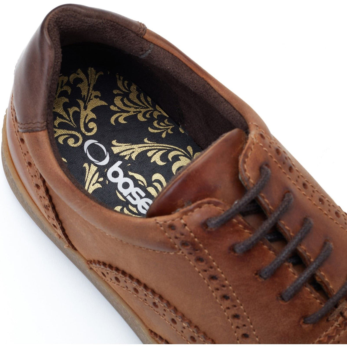 Base London Christo Leather Men's Tan Lace-Up Shoes