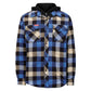 Hard Yakka Men's Quilted Flannel Shacket in Blue