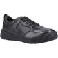 Hush Puppies Shane Leather Junior Black Lace-Up Shoes