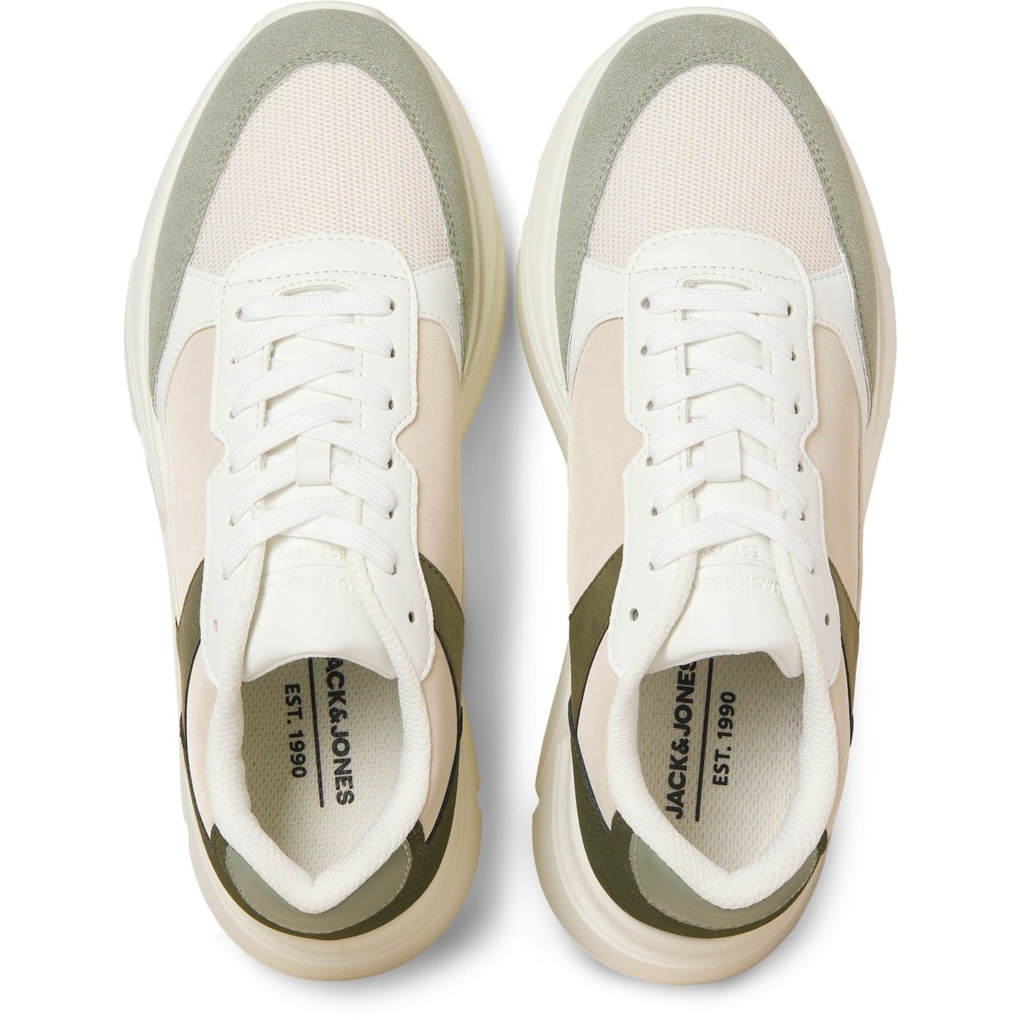 Jack & Jones Aspire Runner Polyurethane Men's White Seagrass / Bronze Green Trainers