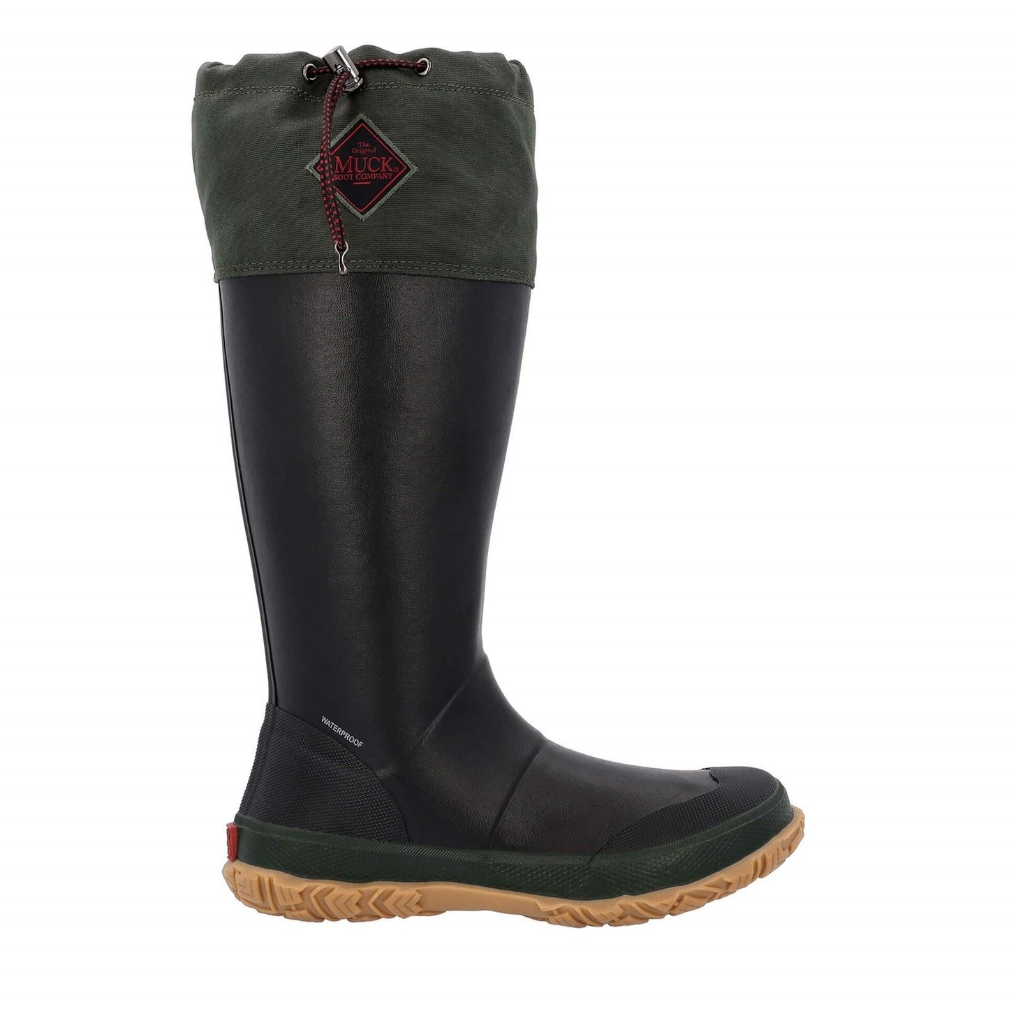 Muck Boots Unisex Forager Wellingtons in Black/Moss Green