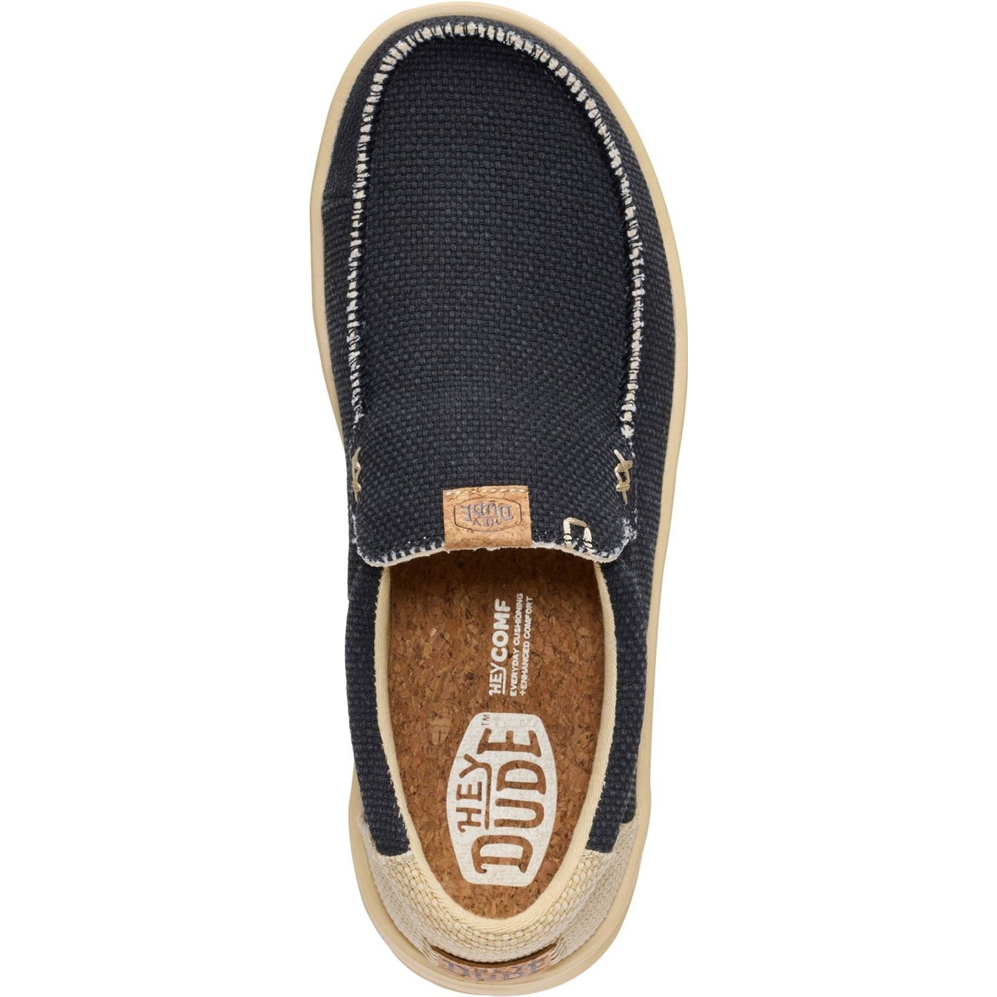 HEYDUDE Mikka Braided Textile Men's Black/Boulder Tan Loafers