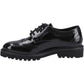 Hush Puppies Gabi Lace Up Patent Leather Youth Black Brogues