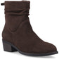 Hush Puppies Iris Suede Women's Chocolate Heeled Ankle Boots