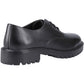 Hush Puppies Aubrey Lace Up Leather Youth Black Derby Shoes