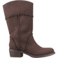 Rocket Dog Rowdy Faux Leather Women's Dark Brown Heeled Mid Calf Boots