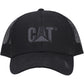 Caterpillar Raised Logo Cotton Unisex Adults's Black Baseball Caps