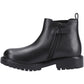 Hush Puppies Ariella Chelsea Leather Youth Black Boots