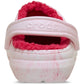 Crocs Classic Lined Clog Thermoplastic Women's Powder Pink Clogs
