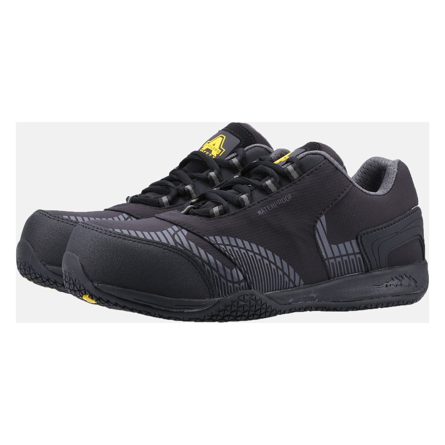 Amblers Safety Men's FS29C Waterproof Metal Free Non Leather Safety Trainer in Black