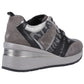 Geox Women's D ZOSMA B SNEAKERS in Dark Grey