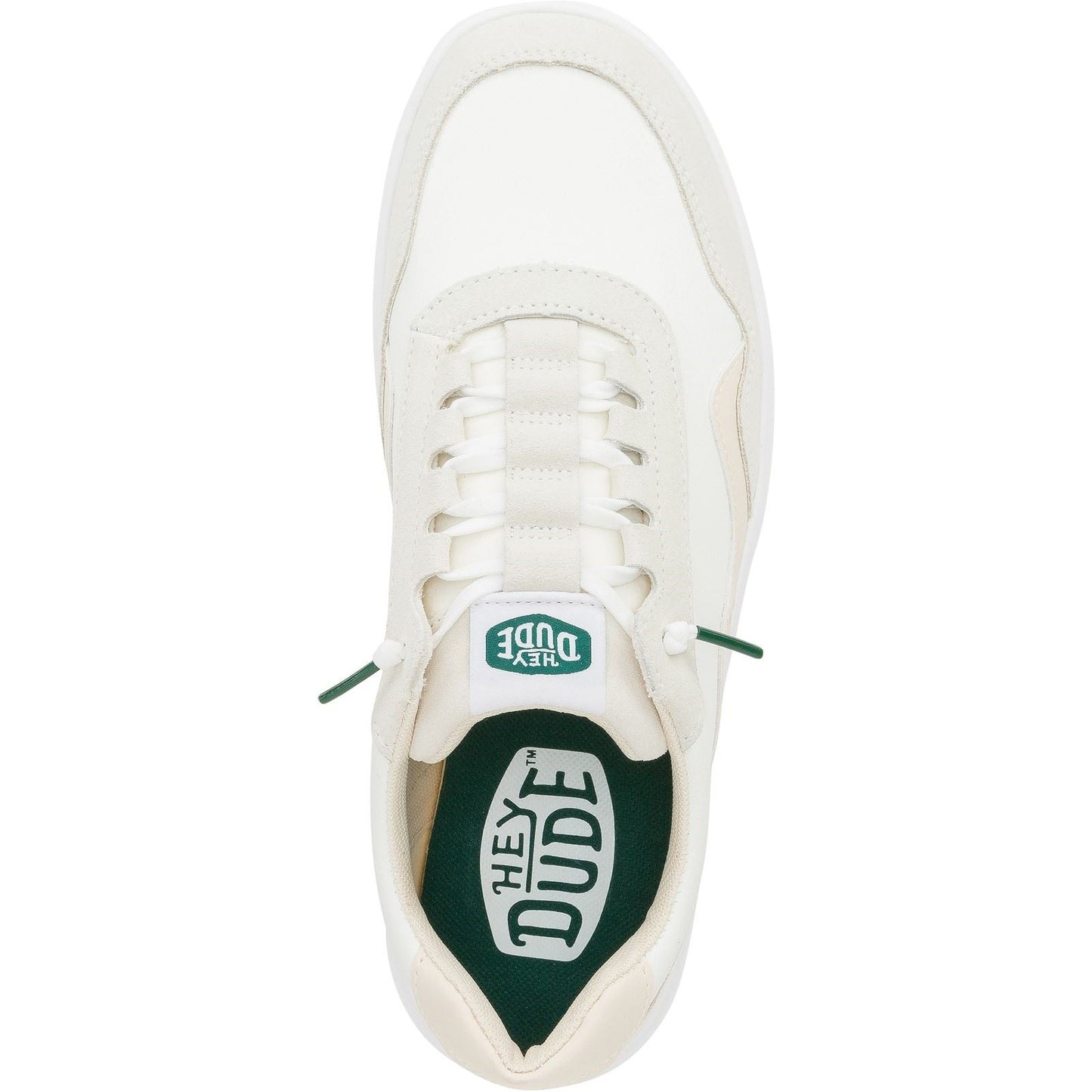 HEYDUDE Men's Hudson Classic Trainers in Light Beige/White