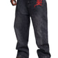 Ed Hardy Serpent Skull Graphic Washed Men's Black Jeans