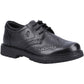 Hush Puppies Sally Leather Youth Black Brogues