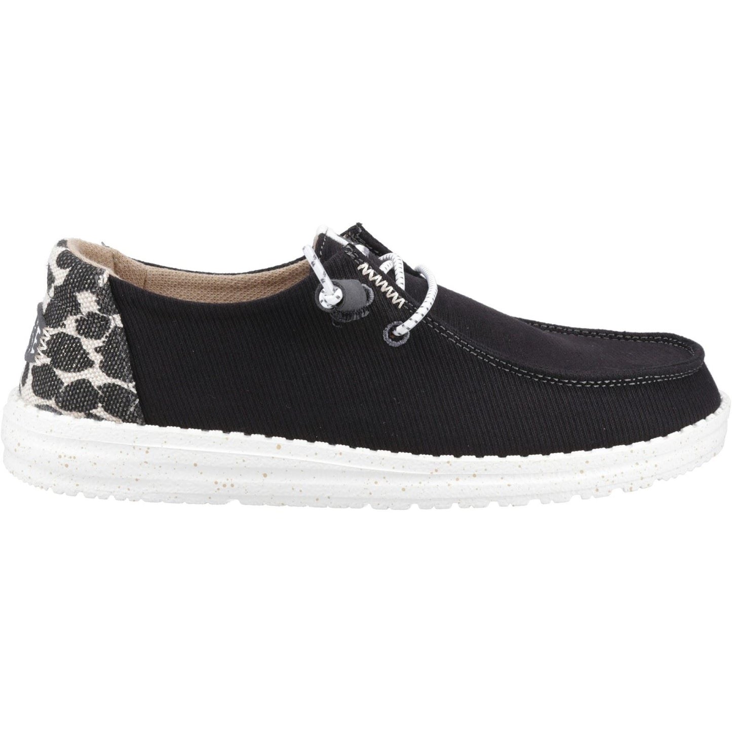 HEYDUDE Women's Wendy Leopard Shoe in Black/Leopard