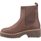 TOMS Millie Leather Women's Oak Brown Heeled Ankle Boots