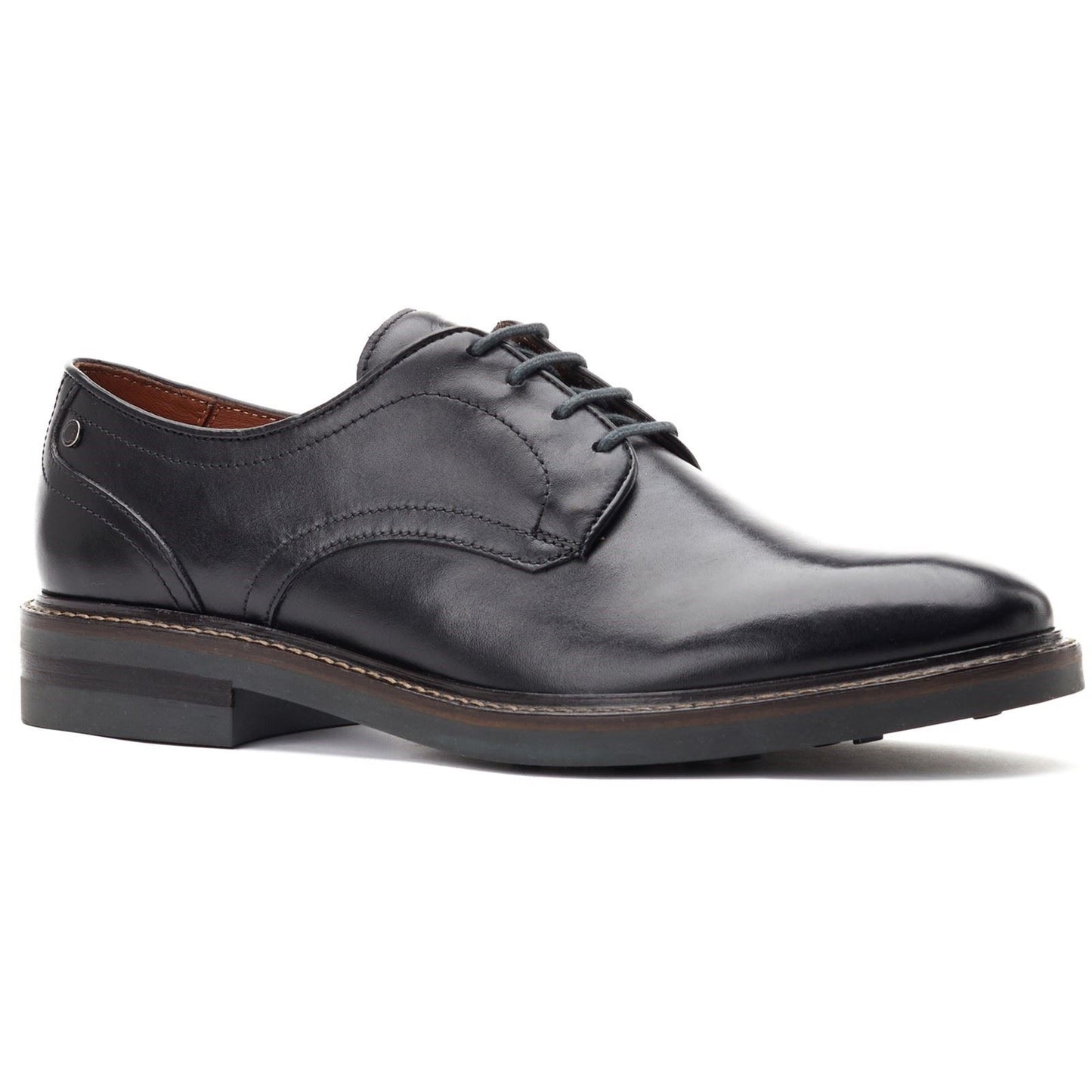 Base London Men's Mawley Chunky Derby Shoe in Black