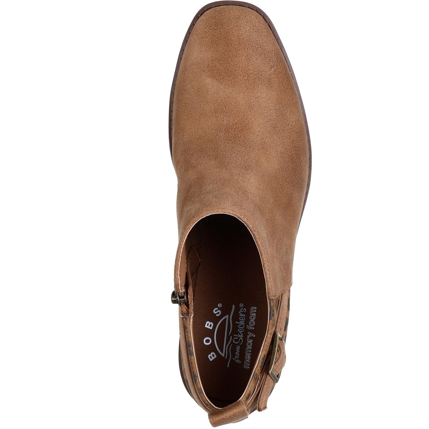 Skechers BOBS Wander Luxe Textile Women's Chestnut Heeled Ankle Boots