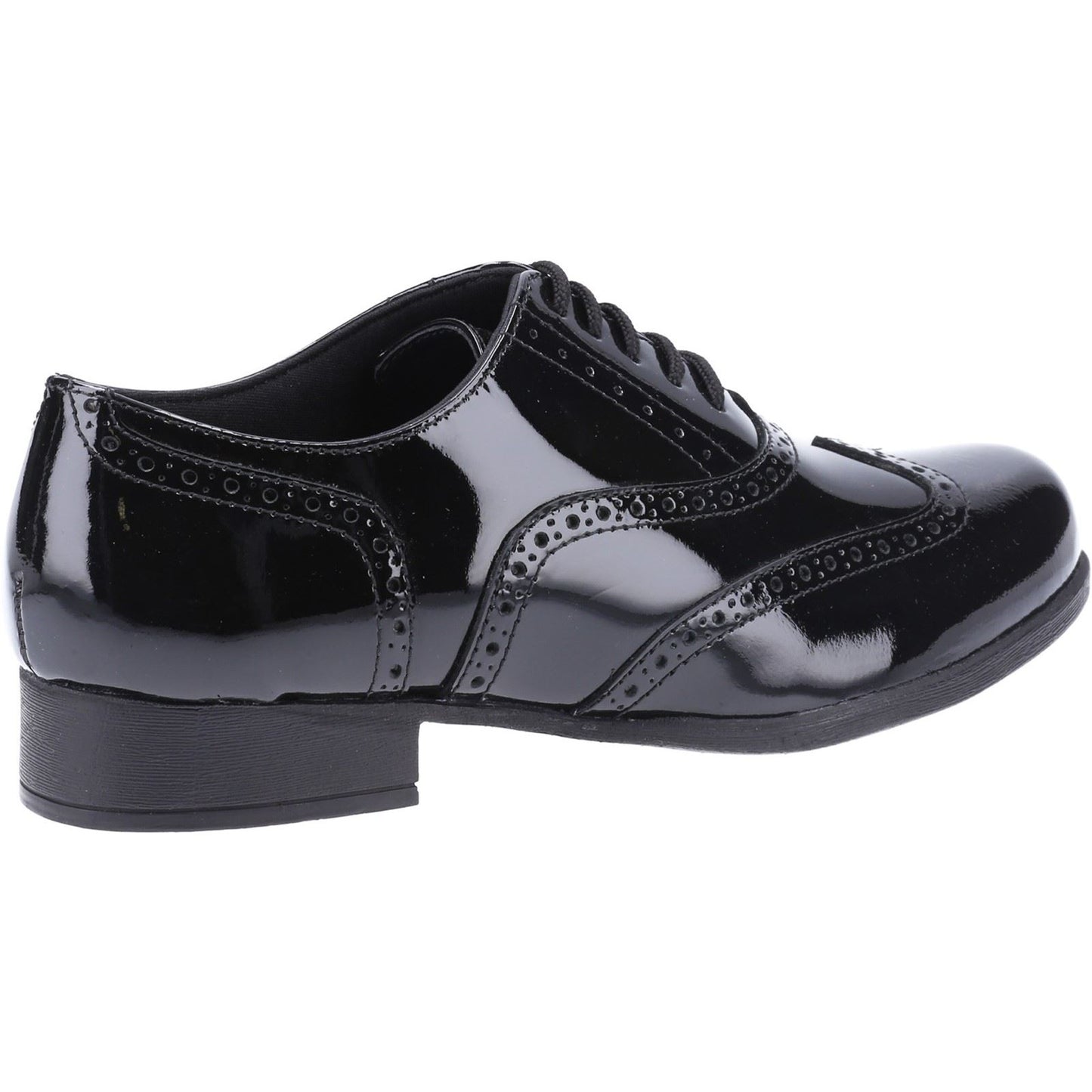 Hush Puppies Kada Patent Leather Black Brogues